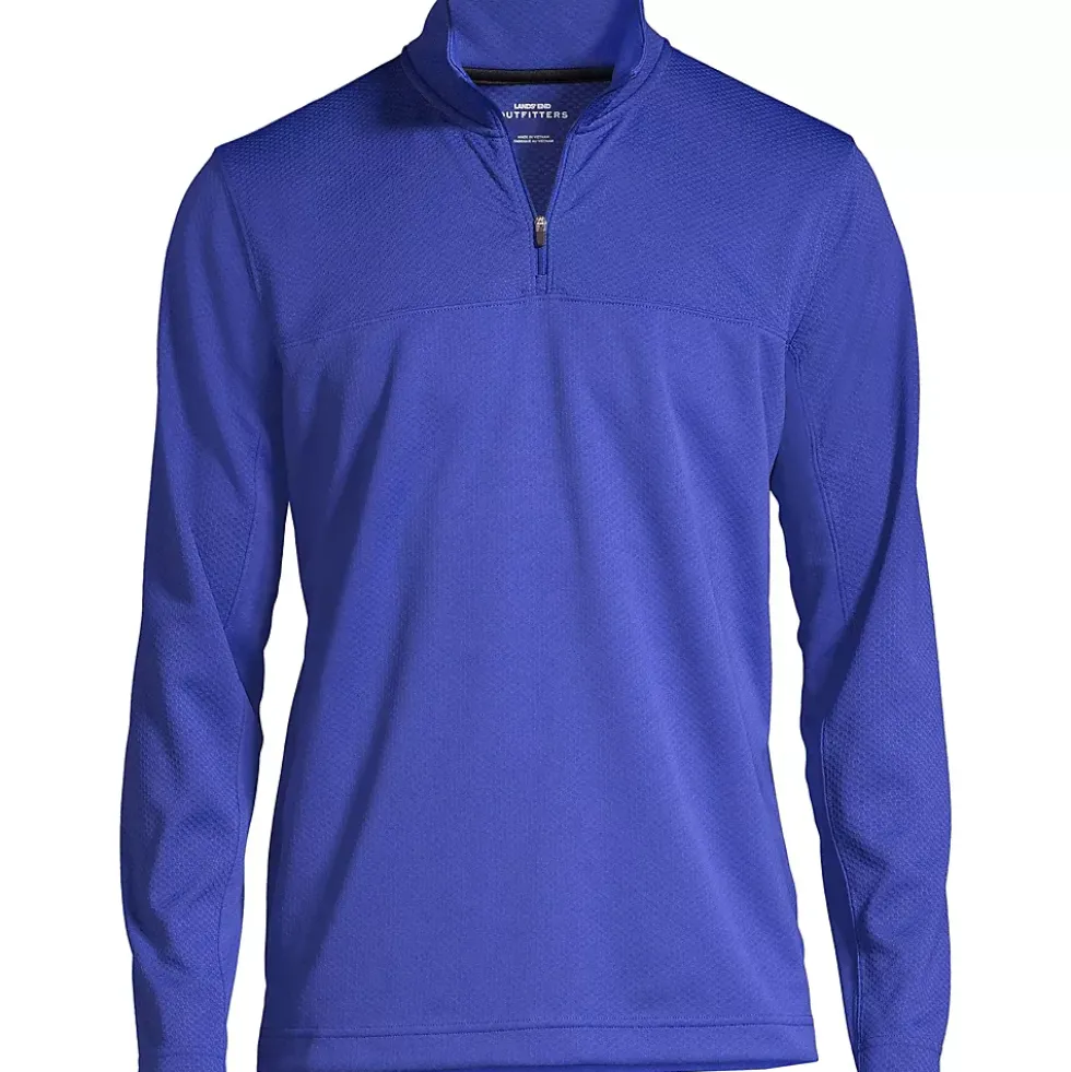 School Uniform Men's Textured Quarter Zip Pullover