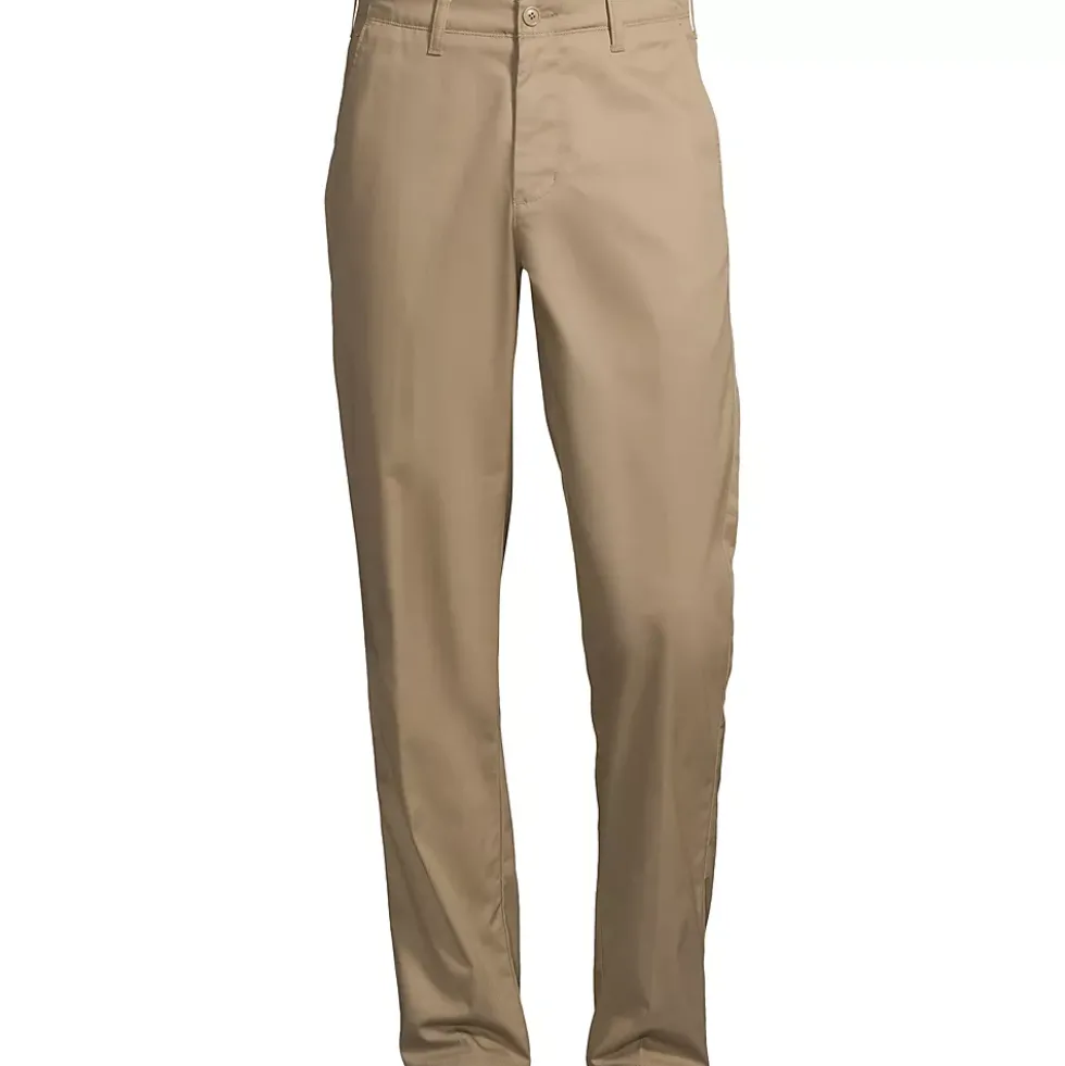 School Uniform Men's Traditional Fit Plain Front Chino Pants