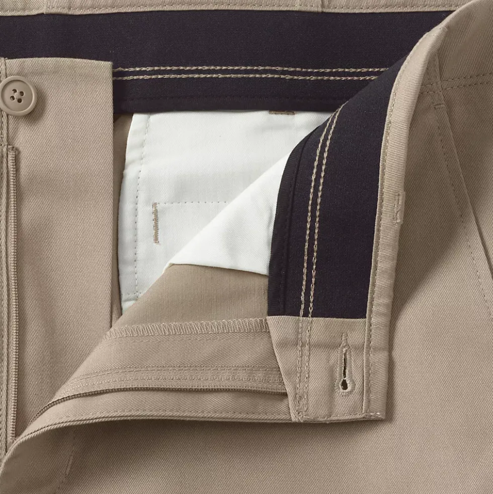 School Uniform Men's Traditional Fit Plain Front Chino Pants