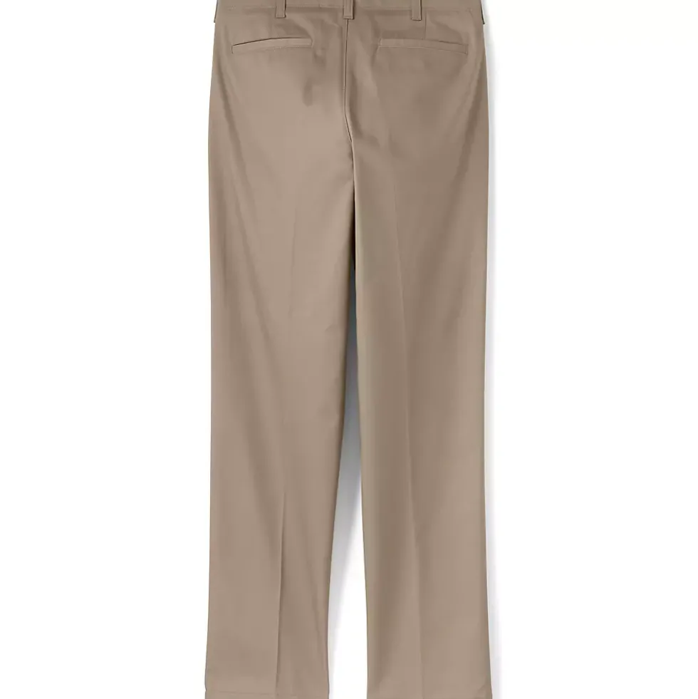 School Uniform Men's Traditional Fit Plain Front Chino Pants