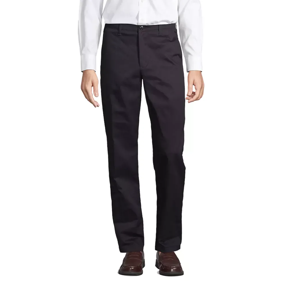 School Uniform Men's Traditional Fit Plain Front Chino Pants