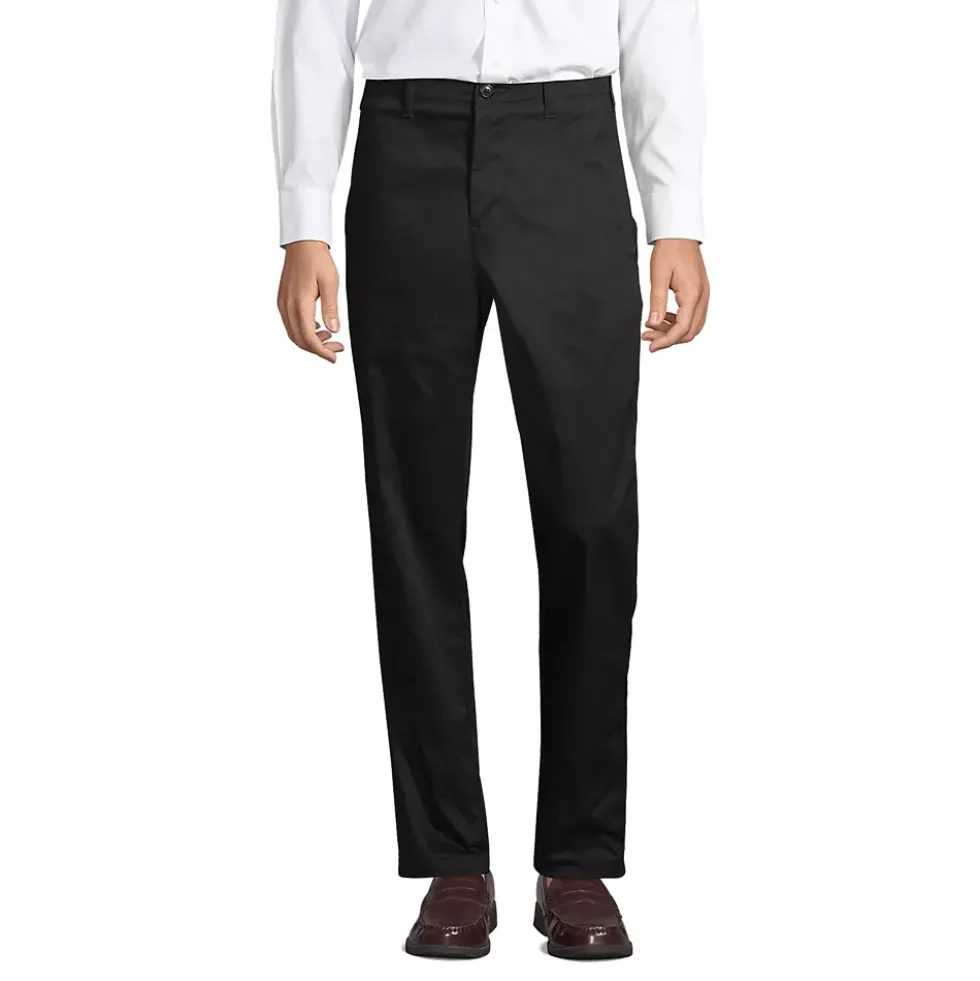 School Uniform Men's Traditional Fit Plain Front Chino Pants