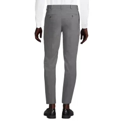 School Uniform Men's Washable Wool Tailored Plain Front Trousers