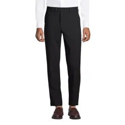 School Uniform Men's Washable Wool Tailored Plain Front Trousers