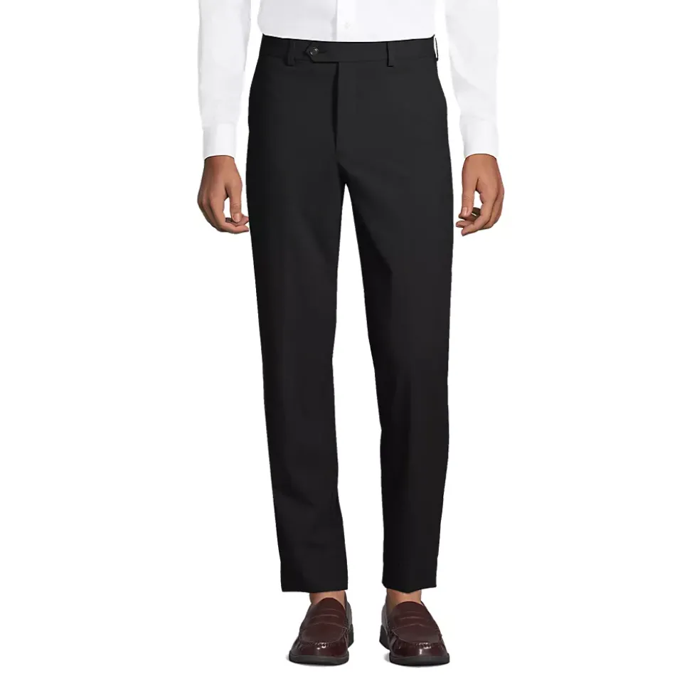 School Uniform Men's Washable Wool Tailored Plain Front Trousers
