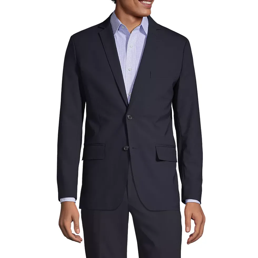School Uniform Men's Washable Wool 2 Button Tailored Fit Suit Jacket