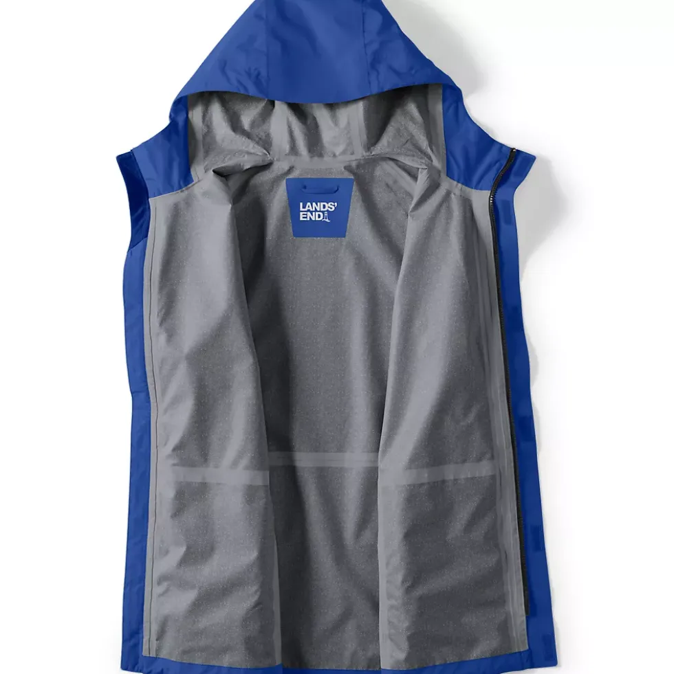 School Uniform Men's Waterproof Hooded Packable Rain Jacket