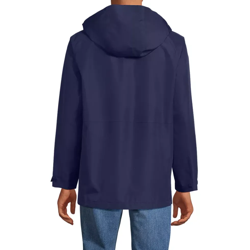 School Uniform Men's Waterproof Hooded Packable Rain Jacket