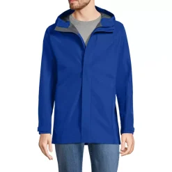 School Uniform Men's Waterproof Hooded Packable Rain Jacket