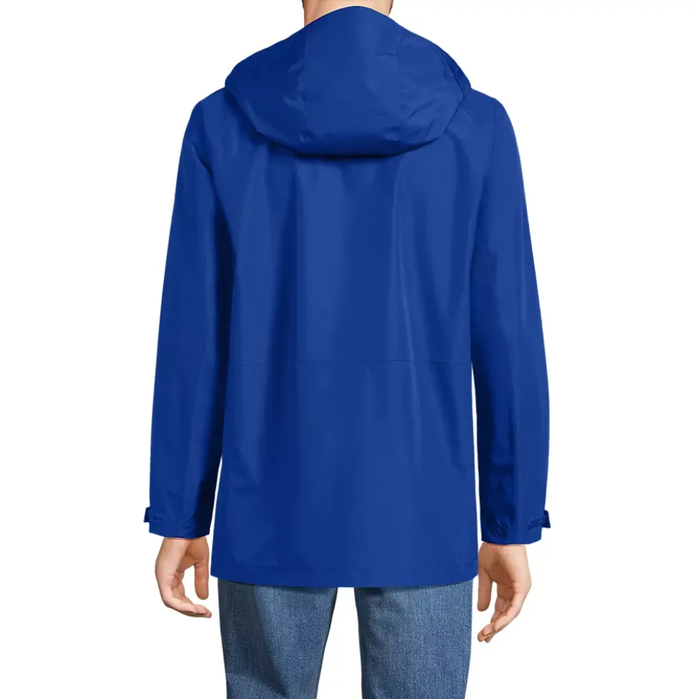 School Uniform Men's Waterproof Hooded Packable Rain Jacket