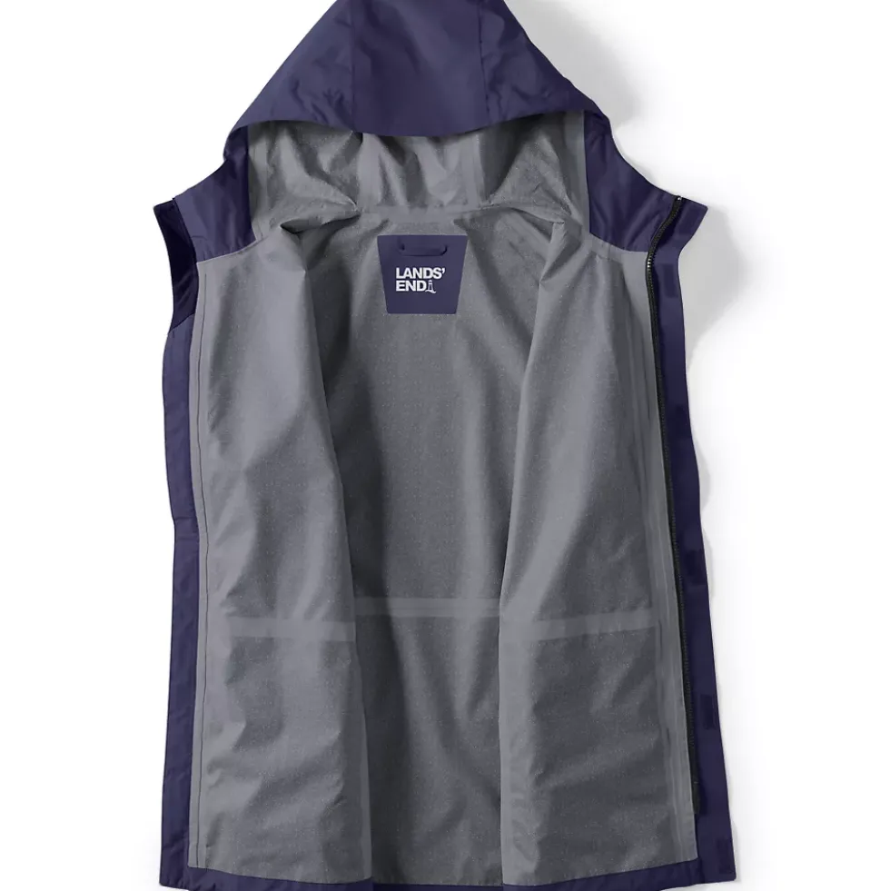 School Uniform Men's Waterproof Hooded Packable Rain Jacket