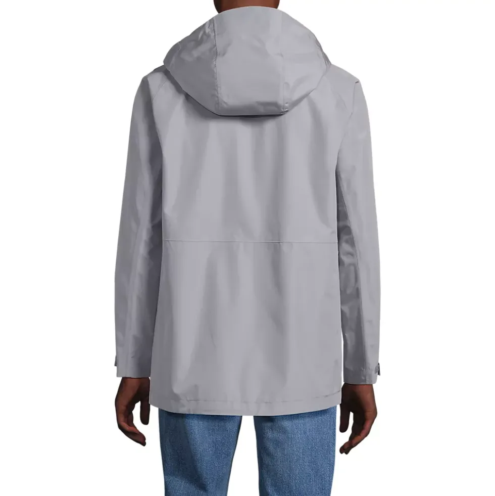 School Uniform Men's Waterproof Hooded Packable Rain Jacket