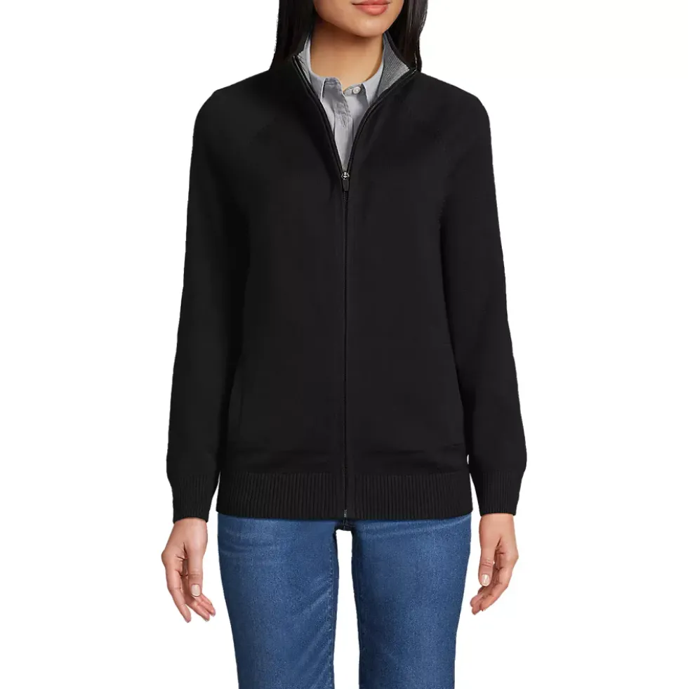 School Uniform Unisex Cotton Modal Full Zip Sweater Jacket