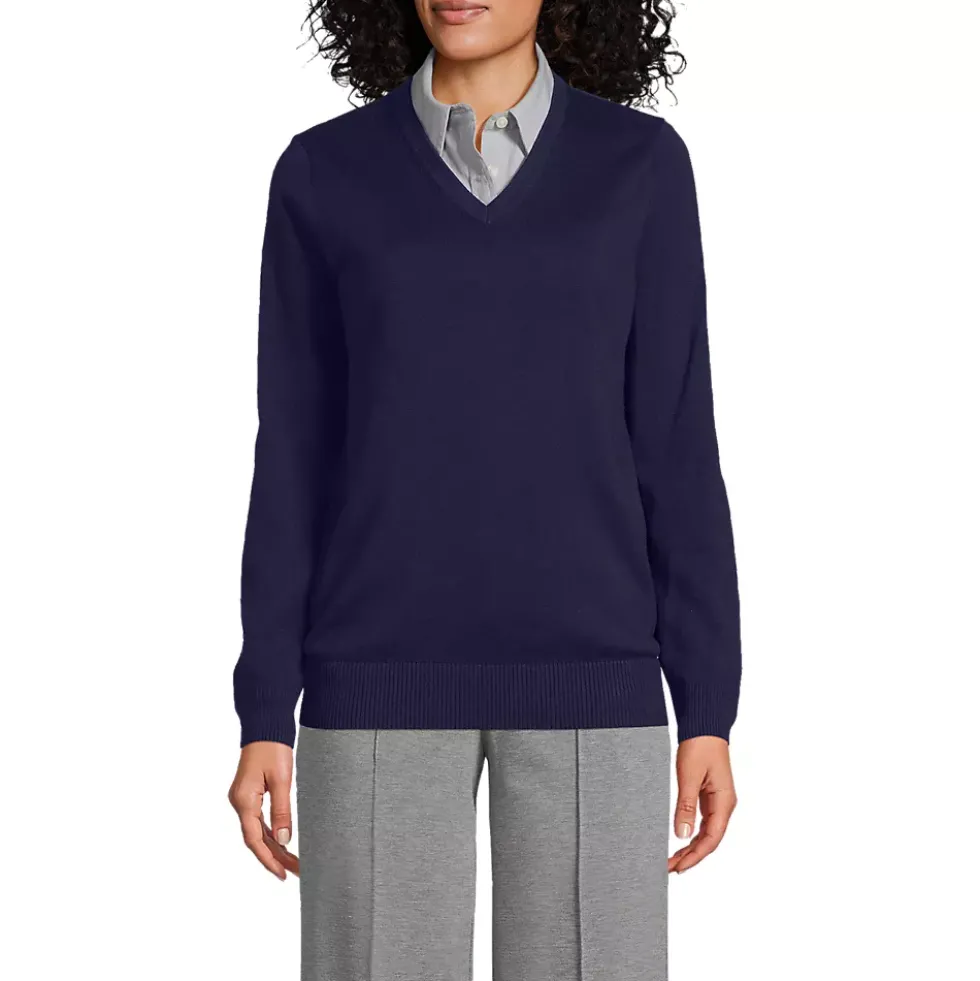 School Uniform Unisex Cotton Modal Vneck Pullover Sweater