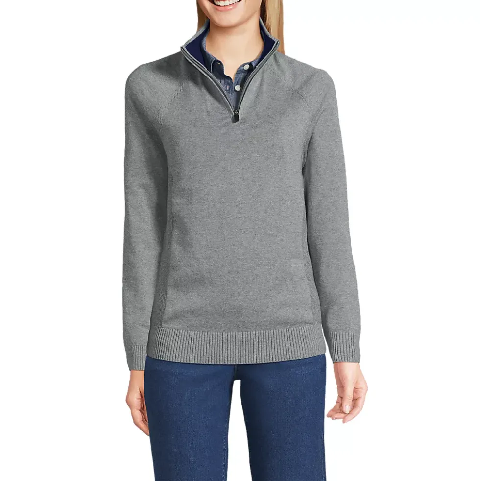 School Uniform Unisex Cotton Modal Quarter Zip Sweater