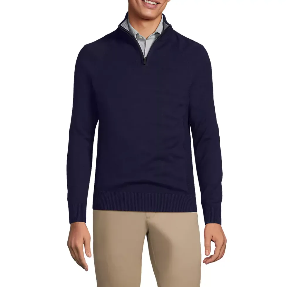 School Uniform Unisex Cotton Modal Quarter Zip Sweater