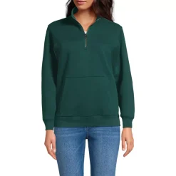 School Uniform Unisex Long Sleeve Quarter Zip Mock Neck Sweatshirt