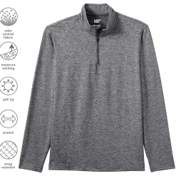 School Uniform Unisex Rapid Dry Space Dye Quarter Zip Pullover Shirt