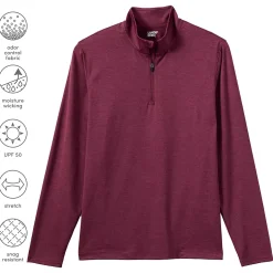 School Uniform Unisex Rapid Dry Space Dye Quarter Zip Pullover Shirt