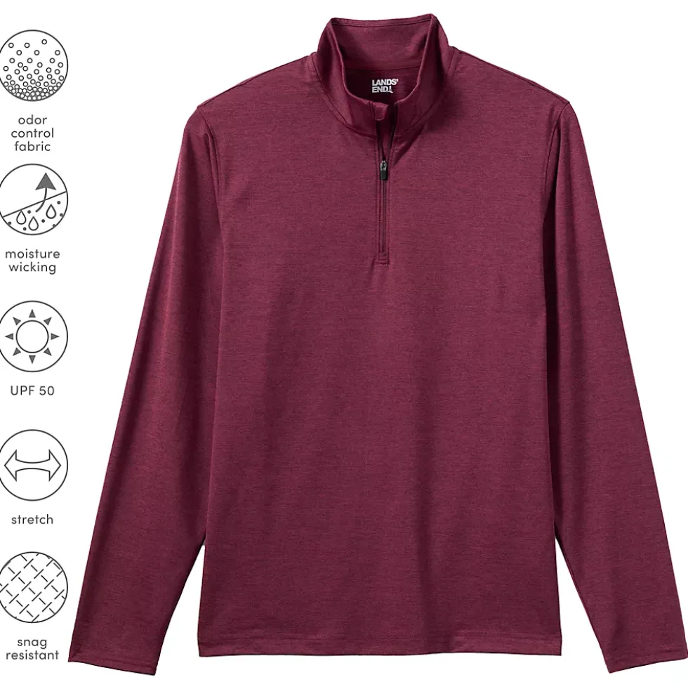 School Uniform Unisex Rapid Dry Space Dye Quarter Zip Pullover Shirt
