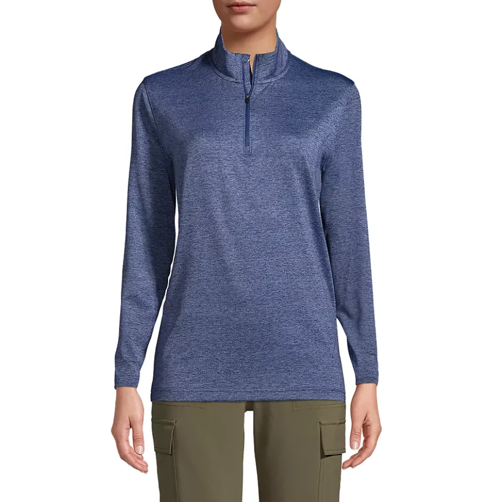School Uniform Unisex Rapid Dry Space Dye Quarter Zip Pullover Shirt