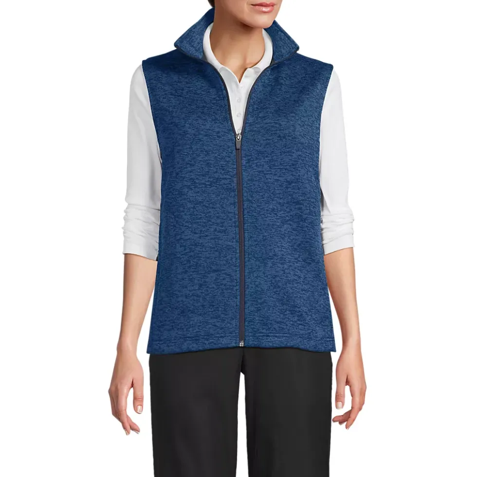School Uniform Unisex Sweater Fleece Zip Front Vest
