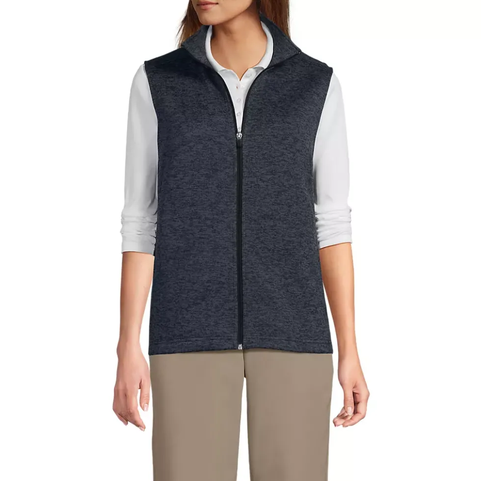 School Uniform Unisex Sweater Fleece Zip Front Vest