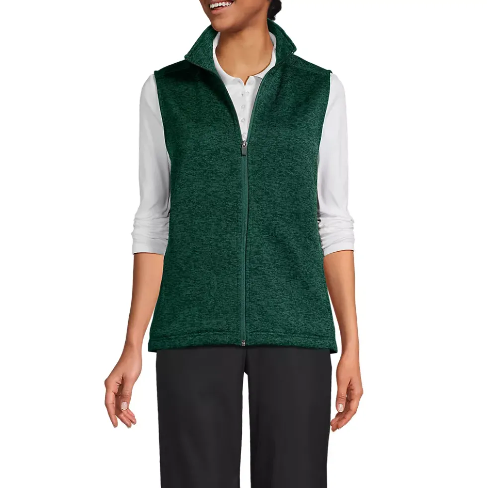 School Uniform Unisex Sweater Fleece Zip Front Vest