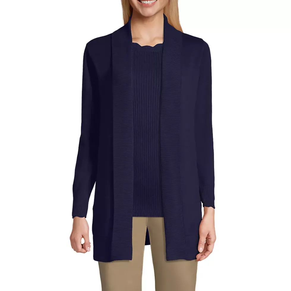 School Uniform Women's Cotton Modal Shawl Collar Cardigan Sweater