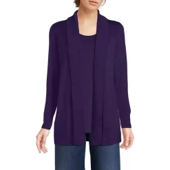 School Uniform Women's Cotton Modal Shawl Collar Cardigan Sweater