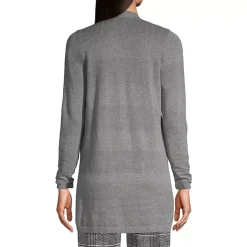 School Uniform Women's Cotton Modal Texture Stripe Open Cardigan Sweater