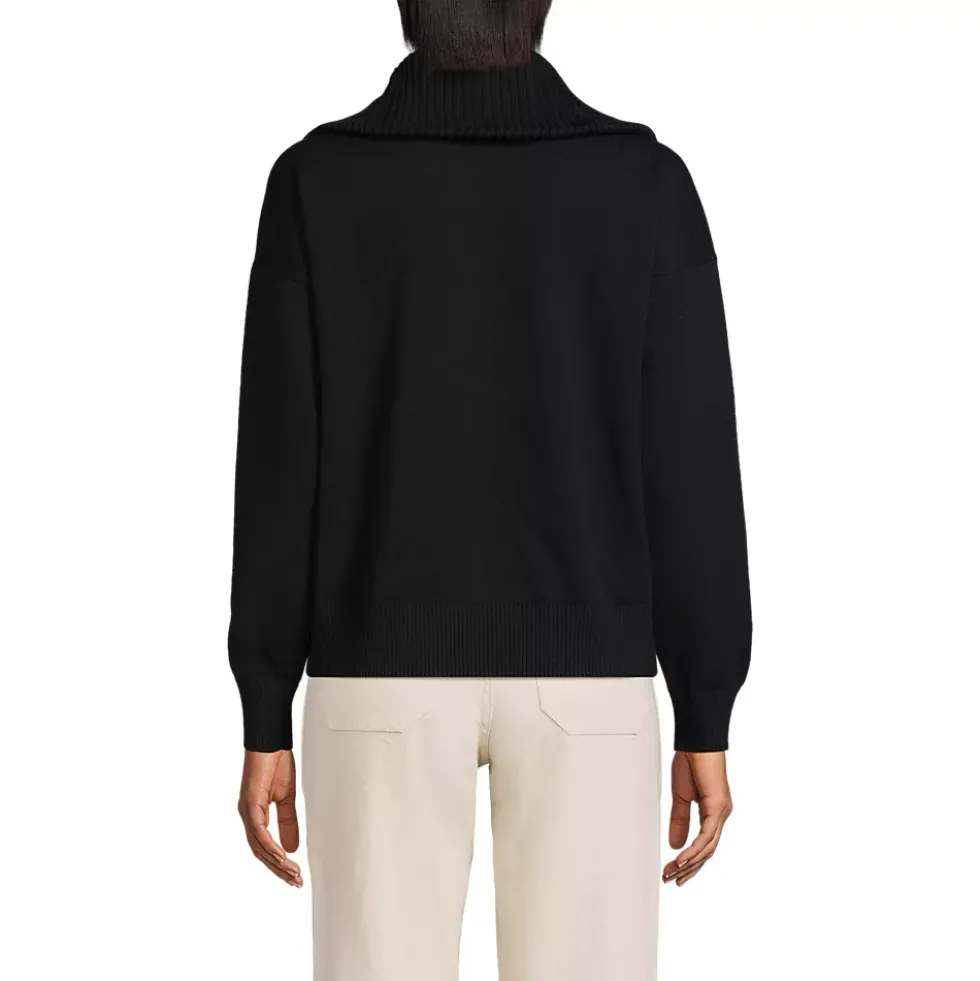 School Uniform Women's Cotton Modal Long Sleeve Zip Front Cardigan Sweater Jacket