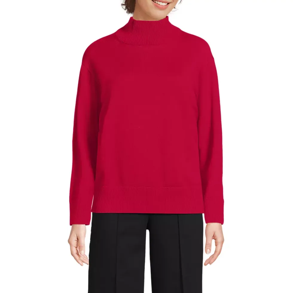 School Uniform Women's Cotton Modal Funnel Neck Sweater