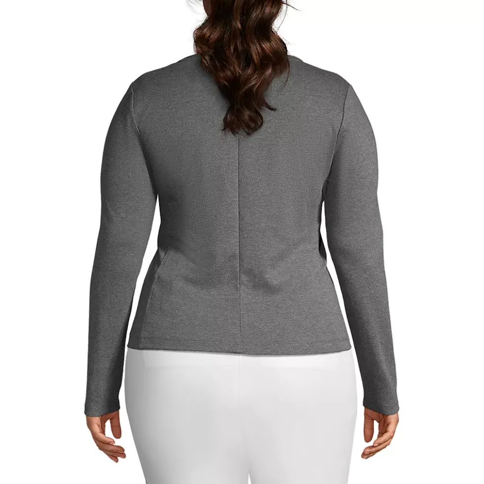 School Uniform Women's Cotton Polyester Zip Crew Cardigan