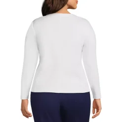 School Uniform Women's Cotton Polyester Zip Crew Cardigan