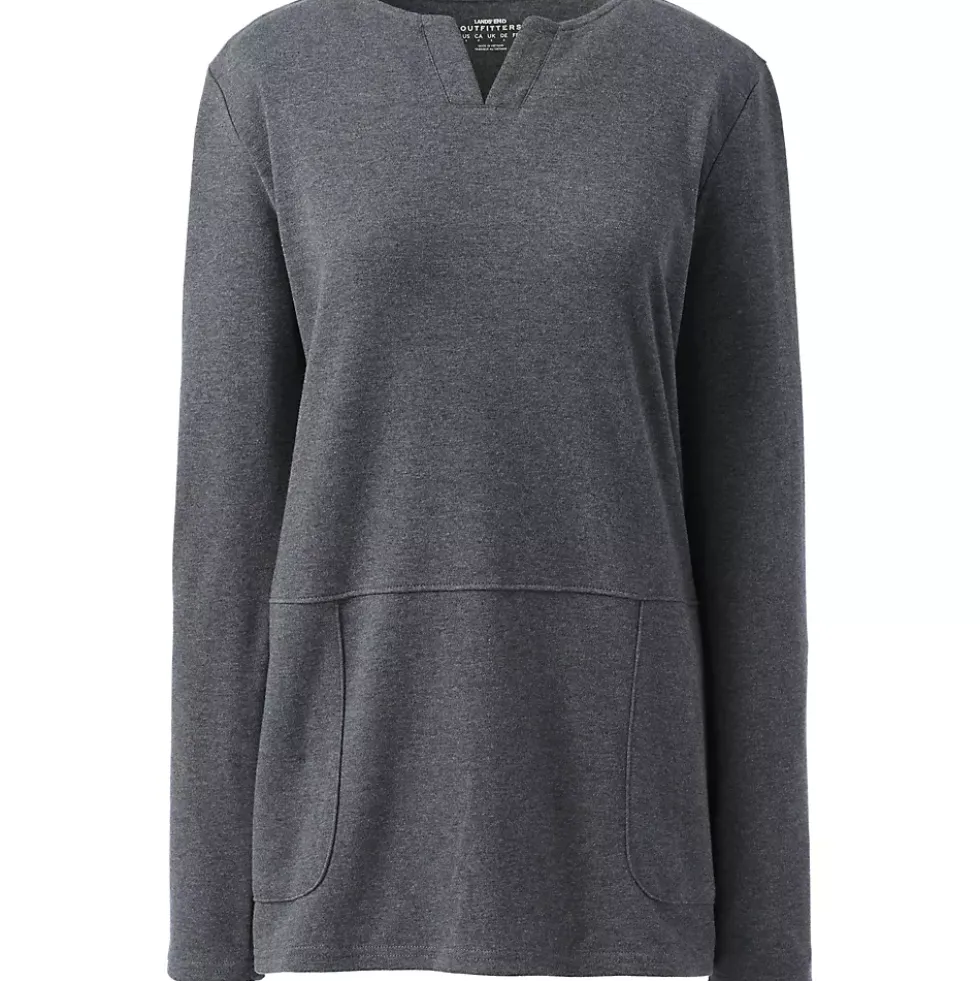 School Uniform Women's Cotton Polyester Long Sleeve Tunic with Pockets