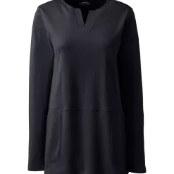 School Uniform Women's Cotton Polyester Long Sleeve Tunic with Pockets