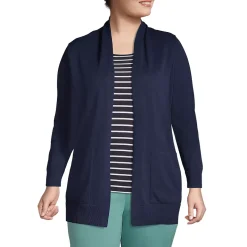 School Uniform Women's Long Sleeve Open Long Cardigan Sweater