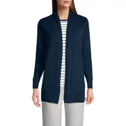 School Uniform Women's Long Sleeve Open Long Cardigan Sweater