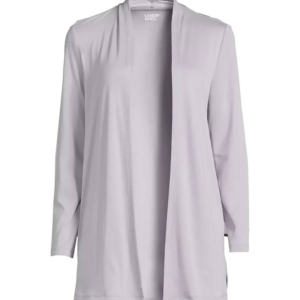 School Uniform Women's Long Sleeve Supima Micro Modal Open Cardigan Tunic