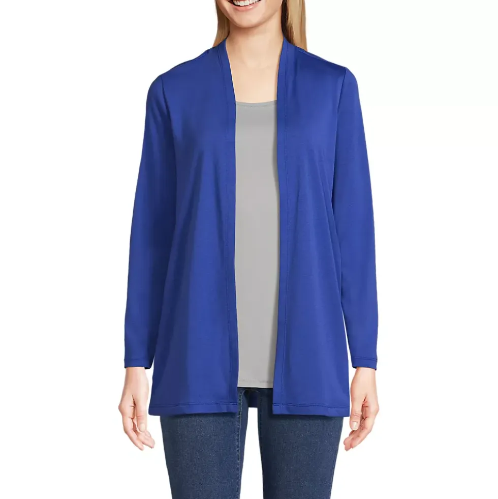 School Uniform Women's Long Sleeve Supima Micro Modal Open Cardigan Tunic