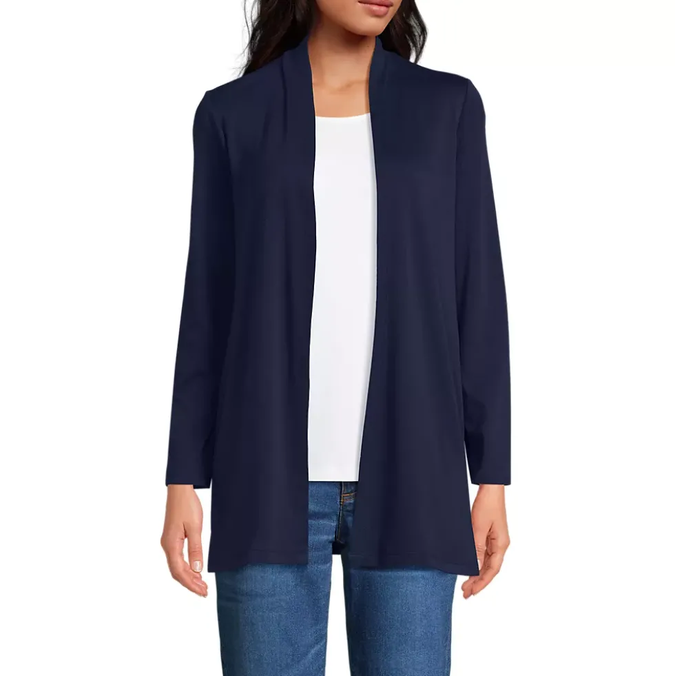 School Uniform Women's Long Sleeve Supima Micro Modal Open Cardigan Tunic