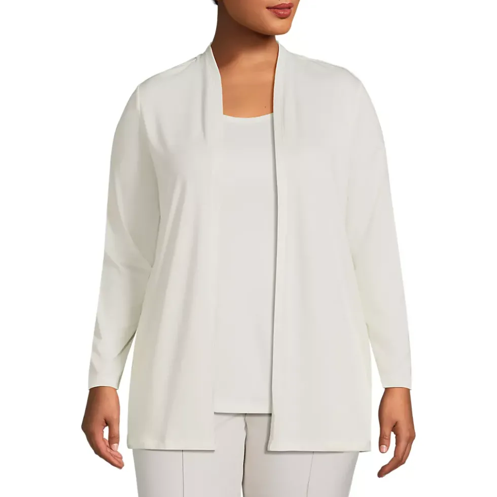 School Uniform Women's Long Sleeve Supima Micro Modal Open Cardigan Tunic