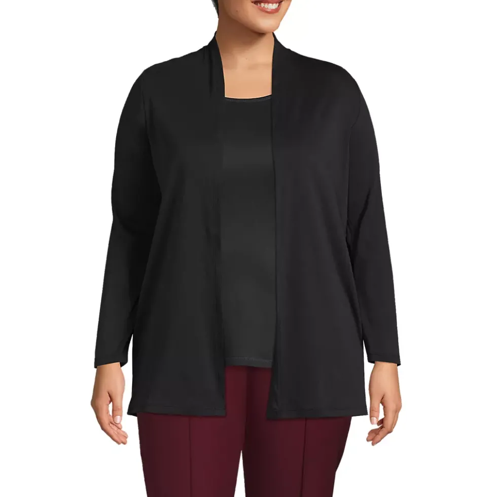 School Uniform Women's Long Sleeve Supima Micro Modal Open Cardigan Tunic