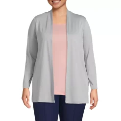 School Uniform Women's Long Sleeve Supima Micro Modal Open Cardigan Tunic