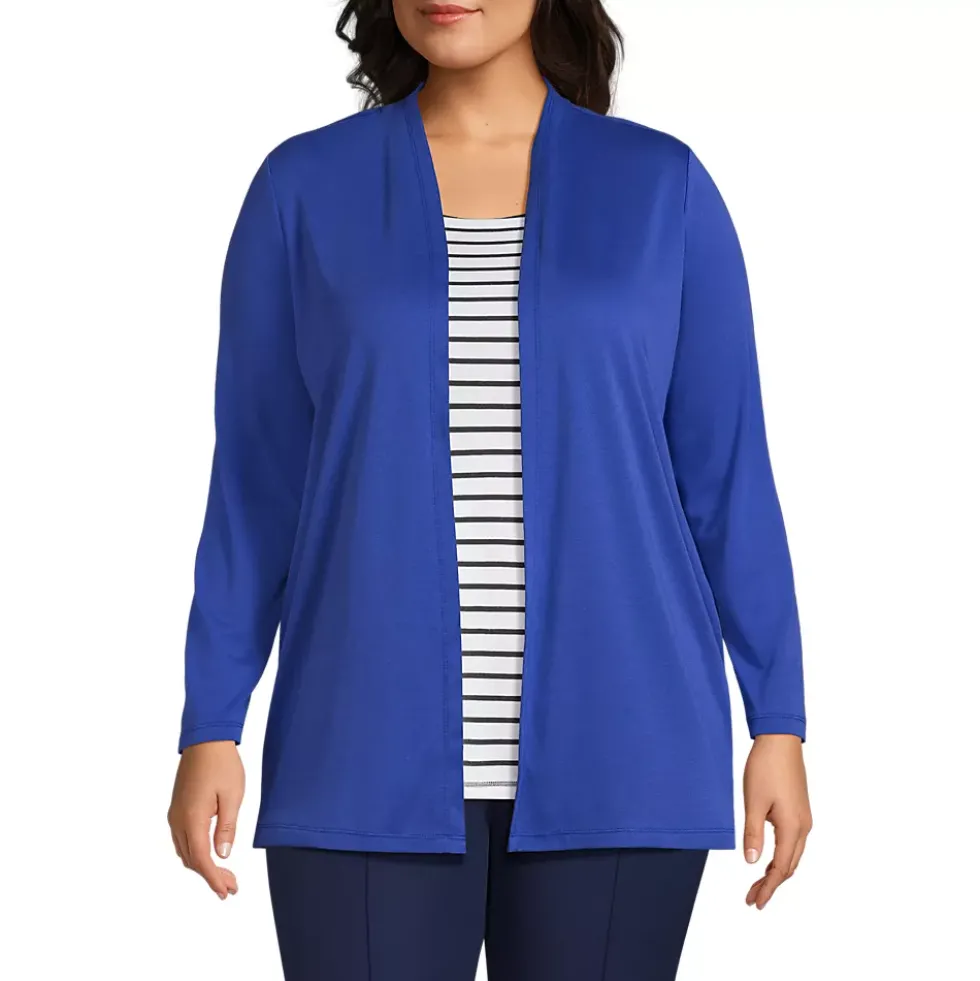 School Uniform Women's Long Sleeve Supima Micro Modal Open Cardigan Tunic