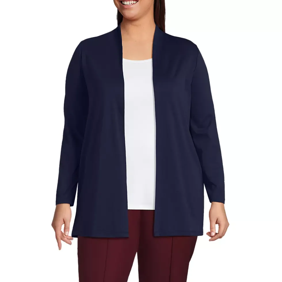 School Uniform Women's Long Sleeve Supima Micro Modal Open Cardigan Tunic
