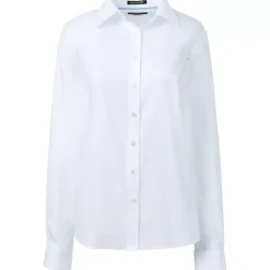 School Uniform Women's Long Sleeve No Iron Pinpoint Shirt