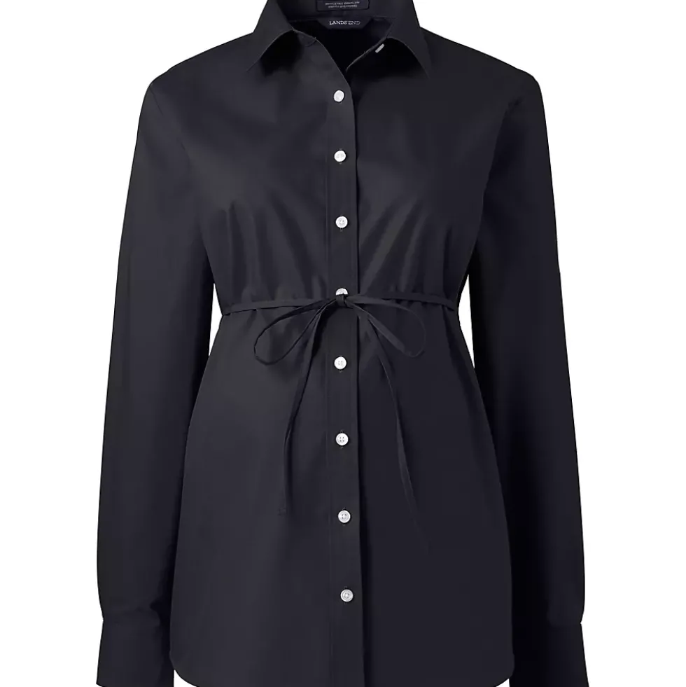 School Uniform Women's Long Sleeve Maternity Adjustable Stretch Shirt