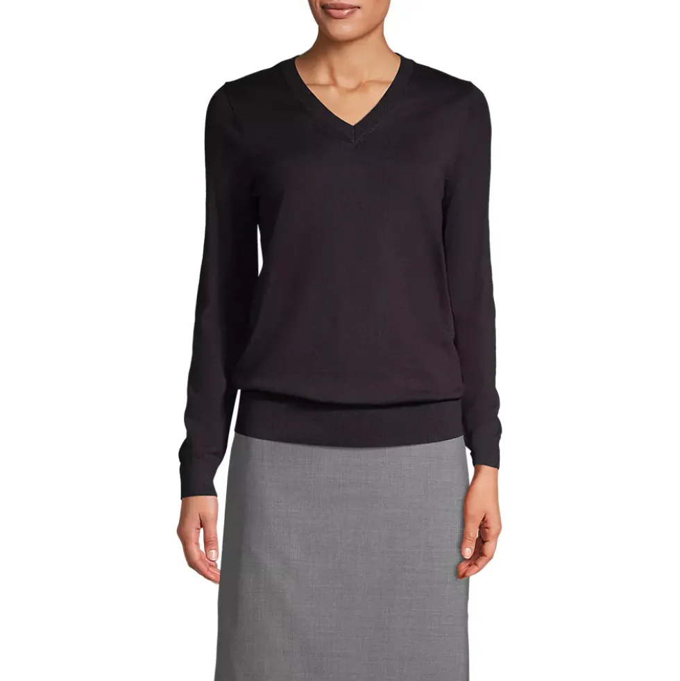 School Uniform Women's Performance V-neck Sweater